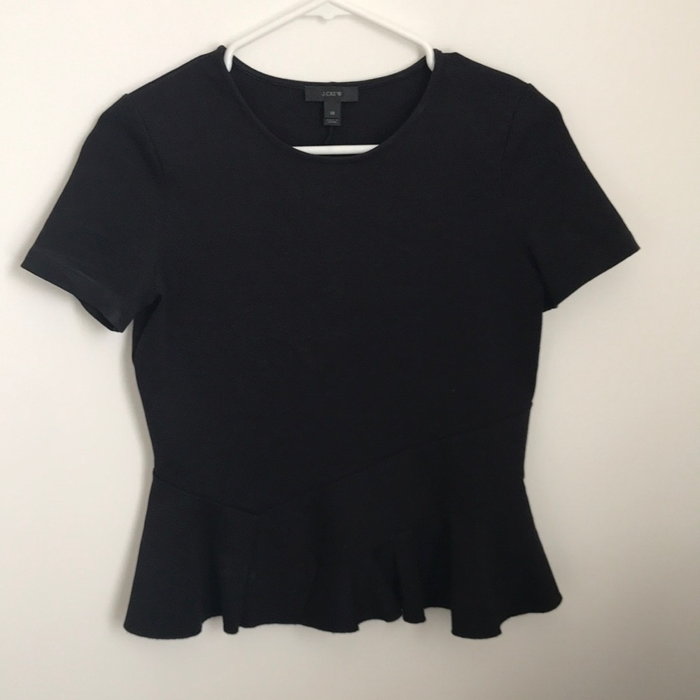 J.Crew Black peplum shirt